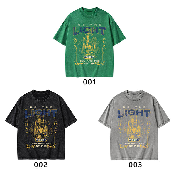 Be The Light Christian Washed T-Shirt