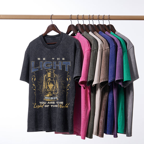 Be The Light Christian Washed T-Shirt