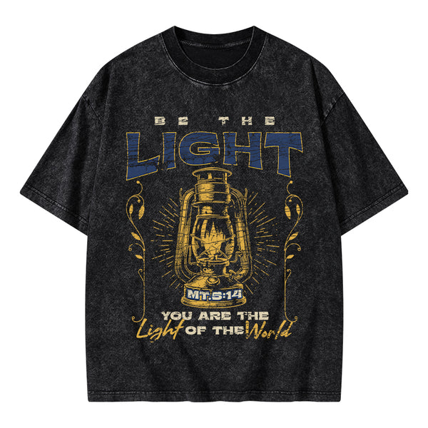 Be The Light Christian Washed T-Shirt