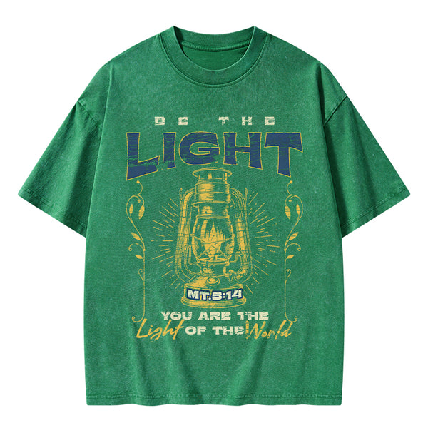 Be The Light Christian Washed T-Shirt