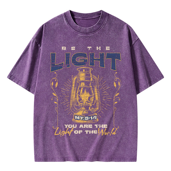 Be The Light Christian Washed T-Shirt