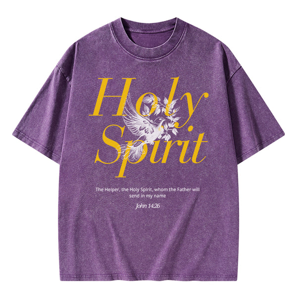 Holy Spirit Christian Washed T-Shirt