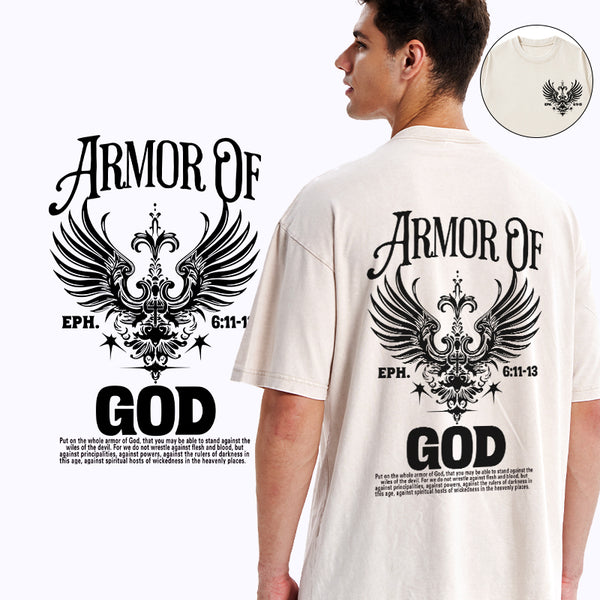 Armor Of God Christian Washed T-Shirt