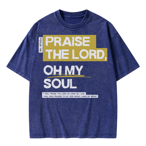 Praise The Lord Christian Washed T-Shirt