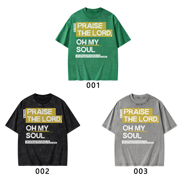 Praise The Lord Christian Washed T-Shirt