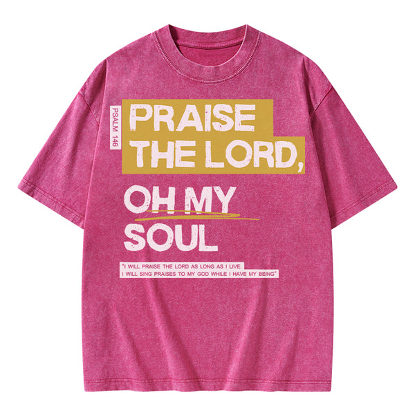 Praise The Lord Christian Washed T-Shirt