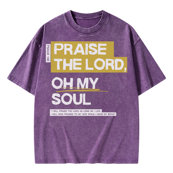 Praise The Lord Christian Washed T-Shirt