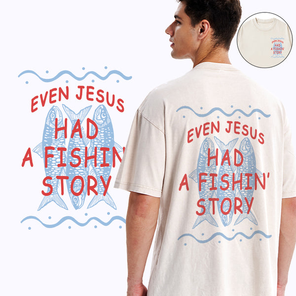 A Fishman Story Christian Washed T-Shirt