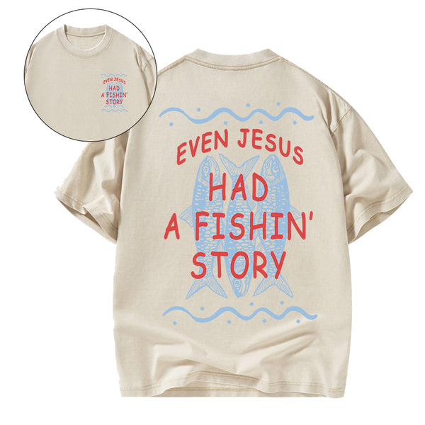 A Fishman Story Christian Washed T-Shirt