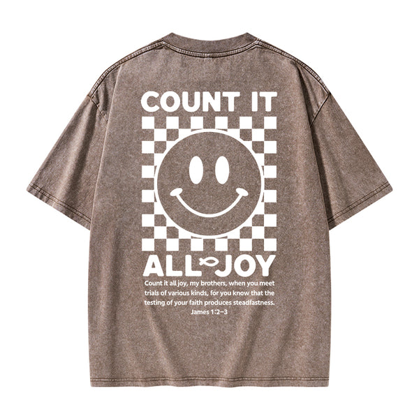 Count It All Joy Christian Washed T-Shirt