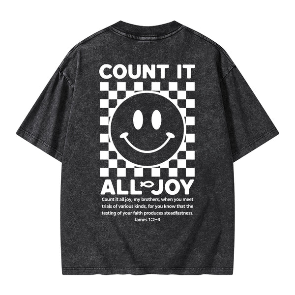 Count It All Joy Christian Washed T-Shirt