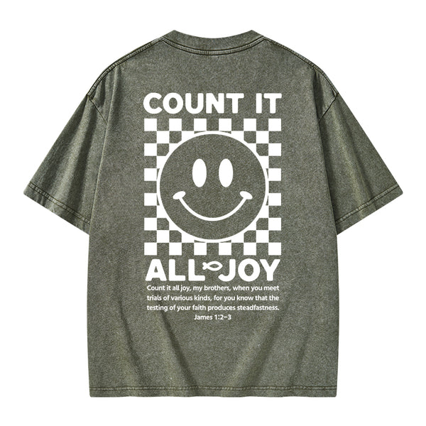 Count It All Joy Christian Washed T-Shirt