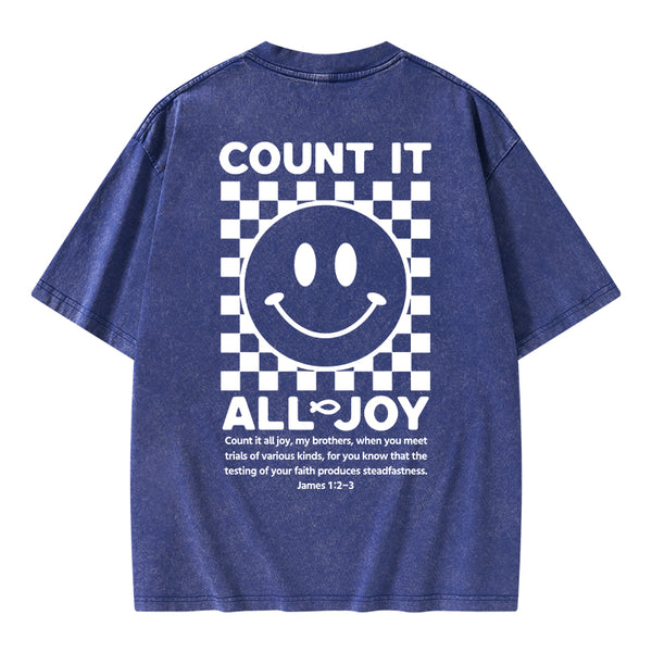 Count It All Joy Christian Washed T-Shirt