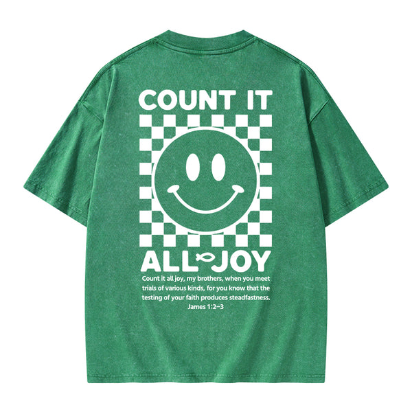 Count It All Joy Christian Washed T-Shirt