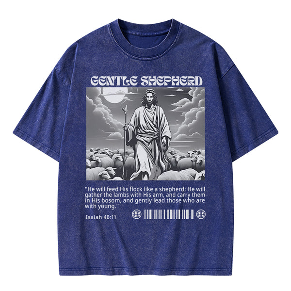 Gentle Shepherd Christian Washed T-Shirt