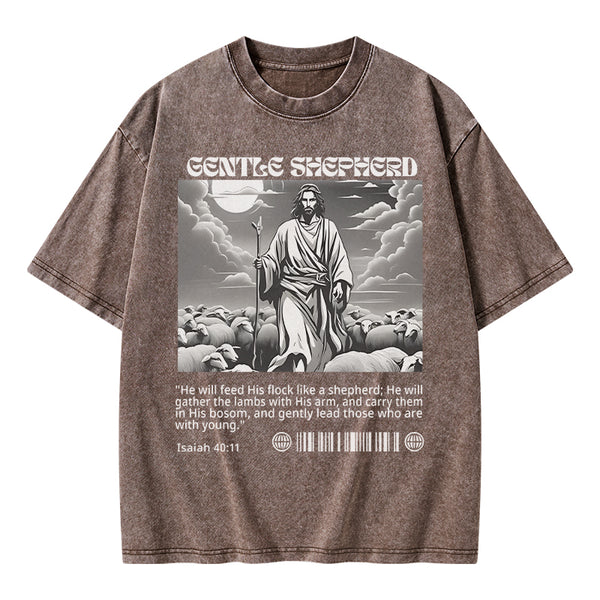 Gentle Shepherd Christian Washed T-Shirt