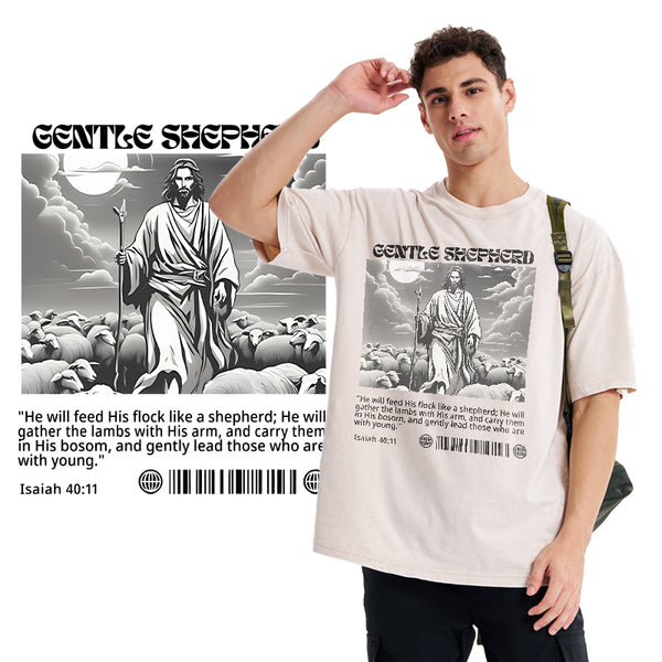 Gentle Shepherd Christian Washed T-Shirt