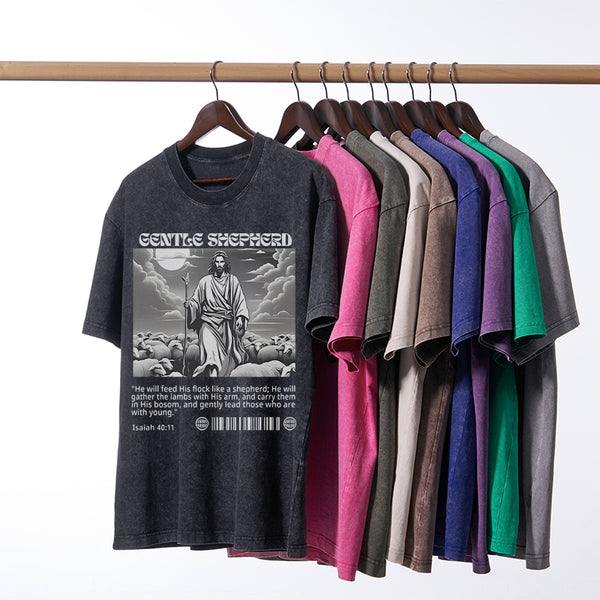 Gentle Shepherd Christian Washed T-Shirt