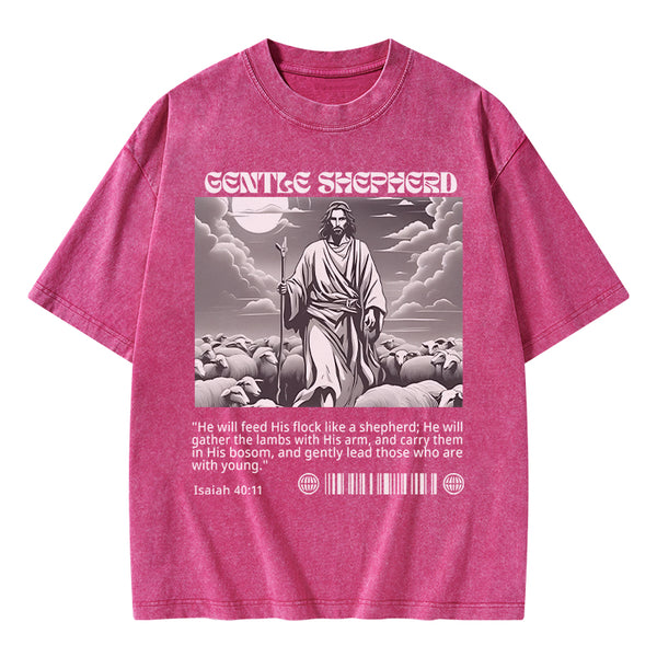 Gentle Shepherd Christian Washed T-Shirt