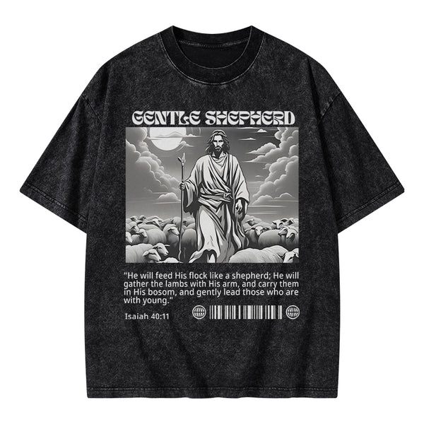 Gentle Shepherd Christian Washed T-Shirt