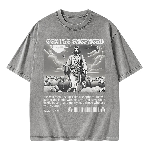 Gentle Shepherd Christian Washed T-Shirt