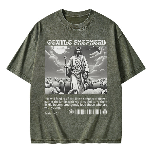 Gentle Shepherd Christian Washed T-Shirt