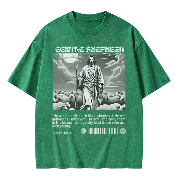 Gentle Shepherd Christian Washed T-Shirt