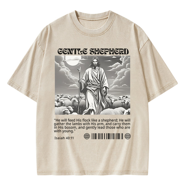 Gentle Shepherd Christian Washed T-Shirt