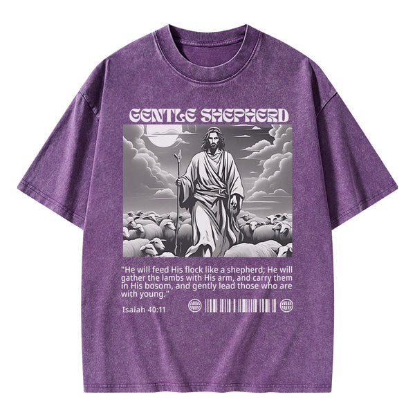Gentle Shepherd Christian Washed T-Shirt