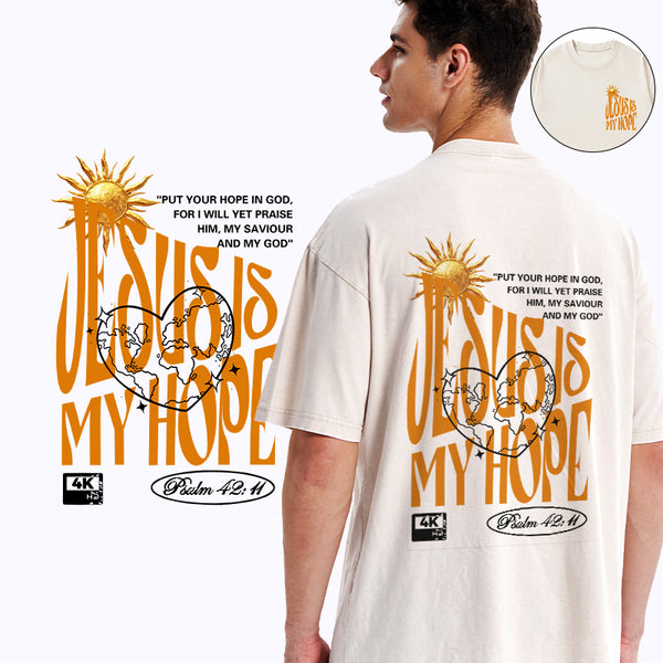 Jesus Is My Hope Christian Washed T-Shirt
