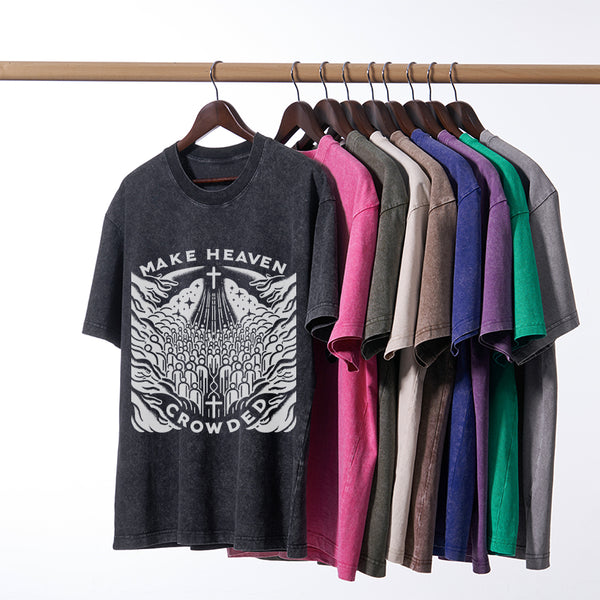 Make heaven Crowded Christian Washed T-Shirt