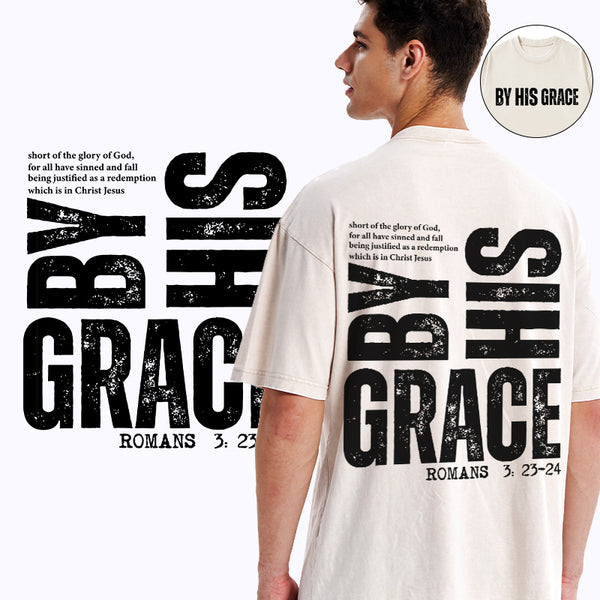 GC-WTS2341 By His Grace Christian Washed T-Shirt