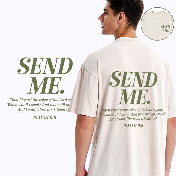 GC-WTS2347 Send Me Christian Washed T-Shirt