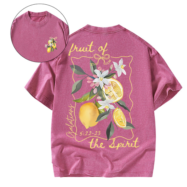 GC-WTS2352 Fruit Of The Spirit Christian Washed T-Shirt
