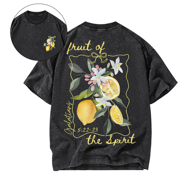 GC-WTS2352 Fruit Of The Spirit Christian Washed T-Shirt