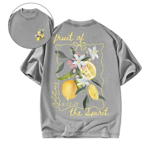 GC-WTS2352 Fruit Of The Spirit Christian Washed T-Shirt