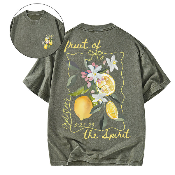 GC-WTS2352 Fruit Of The Spirit Christian Washed T-Shirt