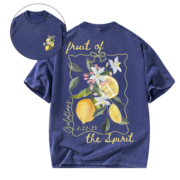 GC-WTS2352 Fruit Of The Spirit Christian Washed T-Shirt