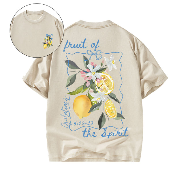 GC-WTS2352 Fruit Of The Spirit Christian Washed T-Shirt