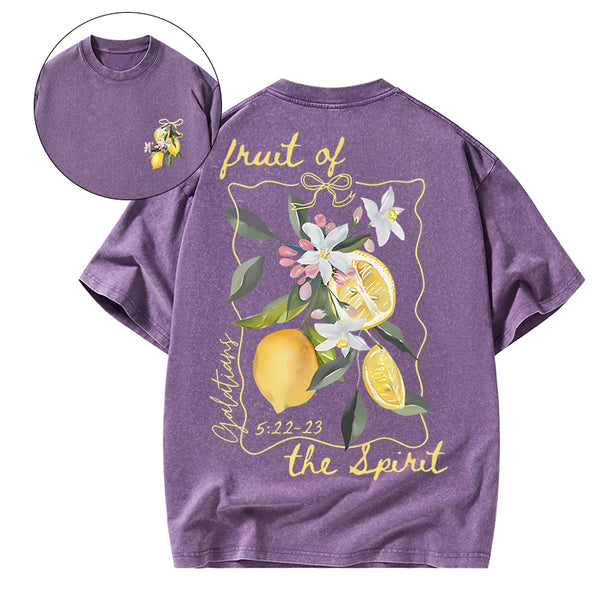 GC-WTS2352 Fruit Of The Spirit Christian Washed T-Shirt