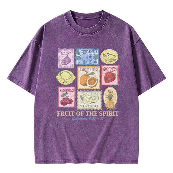 GC-WTS2353 Fruit Of The Spirit Christian Washed T-Shirt