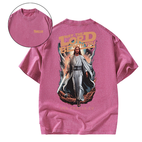 GC-WTS24072403 May The Lord Be With You Christian Washed T-Shirt