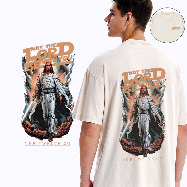 GC-WTS24072403 May The Lord Be With You Christian Washed T-Shirt