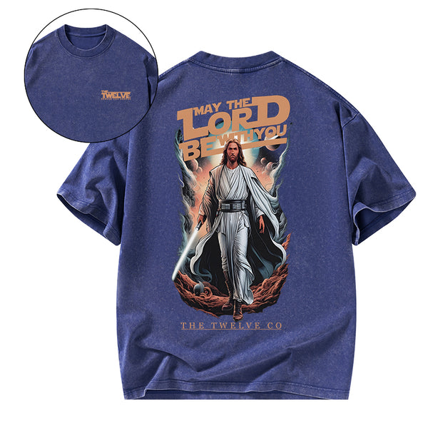 GC-WTS24072403 May The Lord Be With You Christian Washed T-Shirt