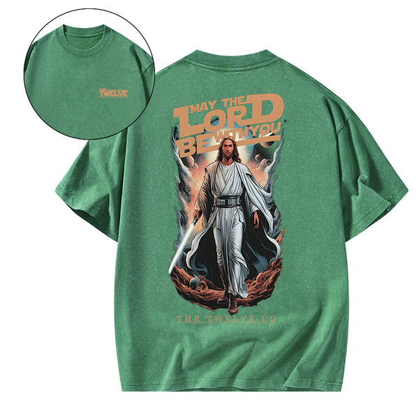 GC-WTS24072403 May The Lord Be With You Christian Washed T-Shirt