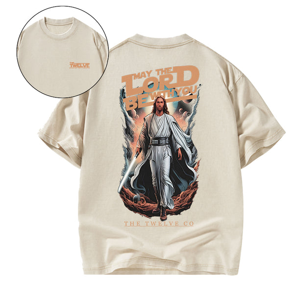 GC-WTS24072403 May The Lord Be With You Christian Washed T-Shirt