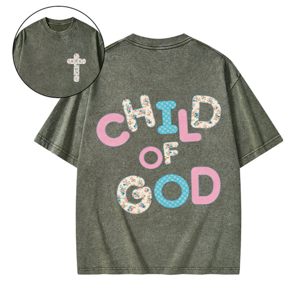Child Of God Christian Washed T-Shirt