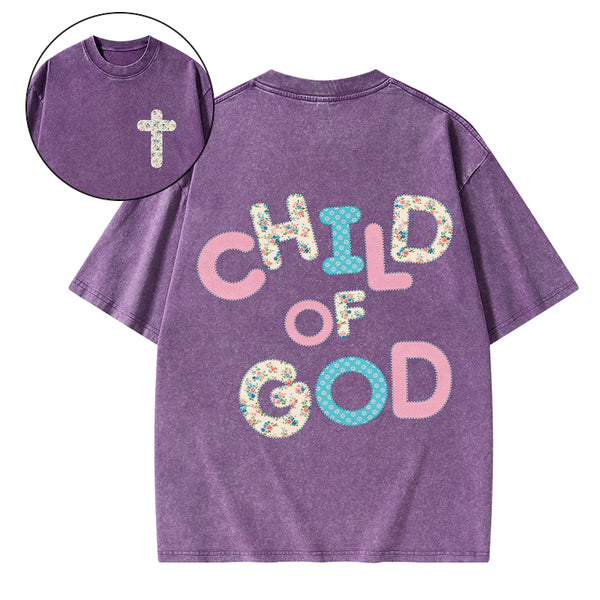 Child Of God Christian Washed T-Shirt
