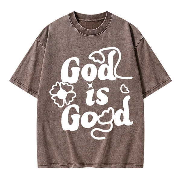 God Is Good Cute Christian Washed T-Shirt