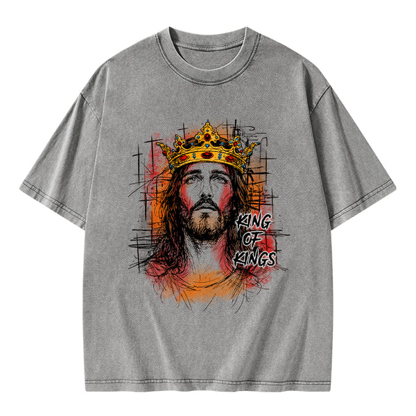 King Of Kings Christian Washed T-Shirt